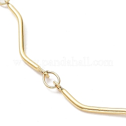 Ionenplattierung (IP) 304 Edelstahl Twist Bar Link Kette Halskette&nbsp;X-NJEW-K249-11G