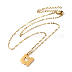 Colliers pendentifs en acier inoxydable 304&nbsp;LS-NJEW-H036-02G-U