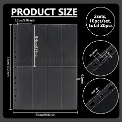 10 funda de plástico para tarjetas fotográficas con bolsillos para carpetas&nbsp;DIY-WH0709-071B