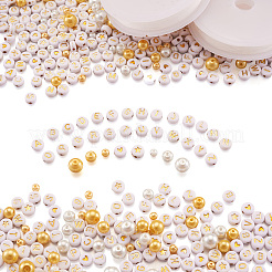 DIY-Sets zum Basteln von Stretcharmbändern mit Alphabet-Motiven&nbsp;DIY-CW0001-10