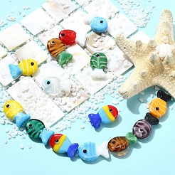20pcs 10 Farben handgemachte Bunte Malerei-Perlen&nbsp;LAMP-YW0004-13