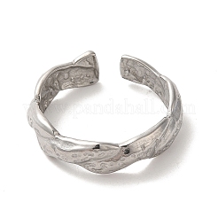 Bague de manchette ouverte en acier inoxydable 304 anti-ternissement&nbsp;RJEW-C068-03D-P