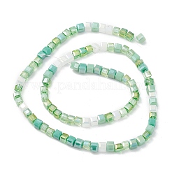 Brins de perles de verre de galvanoplastie de couleur dégradée&nbsp;GLAA-E042-05B