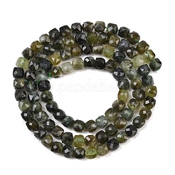 Natürliche grüne Turmalinperlenstränge&nbsp;G-Z163-A02-4x4mm