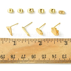 16 stücke 4 stile 201 edelstahl stud ohrring Zubehörse mit loch&nbsp;EJEW-FS0001-15