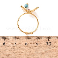 Anelli aperti con polsino in acciaio inossidabile 304 e zirconi cubici&nbsp;RJEW-D354-01A-G