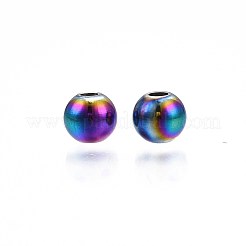 Gestellbeschichtung Regenbogenfarben 304 Edelstahlperlen&nbsp;STAS-S119-081A-01