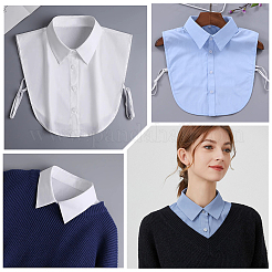 2 pieza de cuello falso de poliéster desmontable de 2 colores para mujer&nbsp;DIY-CP0013-12B