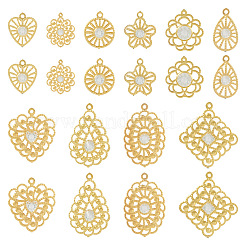 40 colgante de rhinestone de hierro de 10 estilos.&nbsp;IFIN-TA0001-60