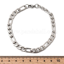 201 pulseras de cadena de eslabones de acero inoxidable para hombre&nbsp;STAS-T077-22A-01P