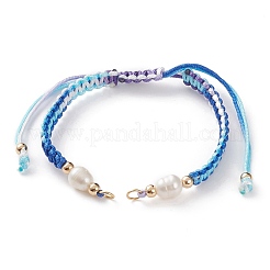Verstellbares Armband aus geflochtener Polyesterschnur&nbsp;AJEW-JB00859
