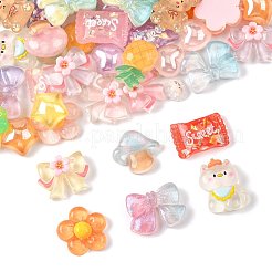 100 Stück 10 Arten durchscheinende Harz-Cabochons&nbsp;RESI-FS0002-34
