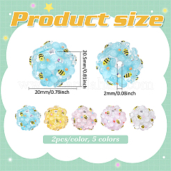 10 Stück 5 Farben handgefertigte Polymer Clay Perlen&nbsp;CLAY-FG0001-02