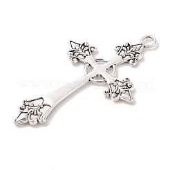 Cruz de la aleación del estilo tibetano colgantes grandes&nbsp;TIBEP-Q058-04AS-LF