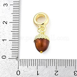 Breloques pendantes européennes en forme de fruits en laiton émaillé&nbsp;KK-Z090-08G-08