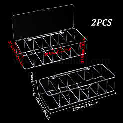 7 boîte de rangement de câbles en plastique transparent avec couvercle&nbsp;AJEW-WH0270-648B