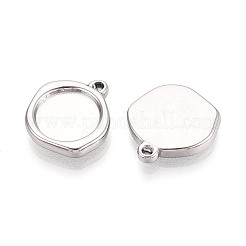 Pendentifs cabochons en acier inoxydable 304&nbsp;STAS-T067-70B-P