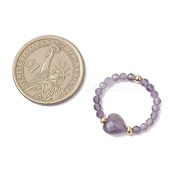 5 Stück Ringe aus natürlichem Edelstein&nbsp;RJEW-TA00222