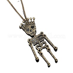Collares colgantes de esqueleto de Halloween de aleación vintage&nbsp;WG70F82-01