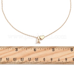 Colliers avec pendentif en forme de cœur et de lettre en alliage pour femmes&nbsp;NJEW-FS0001-09K