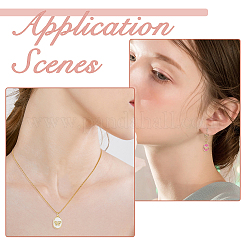 6pcs 3 colores latón micro pave colgantes de circonita cúbica transparentes&nbsp;KK-HS0015-80
