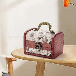 Joyero vintage de madera con huecos&nbsp;AJEW-CL0001-12C
