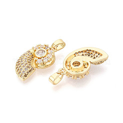 Pendentifs en laiton zircon cubique transparent&nbsp;KK-N259-11G