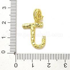 Placage en rack laiton micro pavé de zircone cubique breloques pendantes européennes&nbsp;KK-L210-015G-J