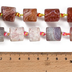 Brins de perles d'agate craquelées au feu naturel teintées et chauffées&nbsp;GG-CBAB9C6-K01-01