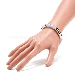 Bracciale elasticizzato con perline in tubo curvo acrilico per donna&nbsp;BJEW-JB08439-06