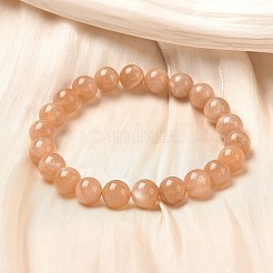 Bracelets extensibles en perles de pierre de soleil naturelle pour hommes et femmes&nbsp;BJEW-I322-01