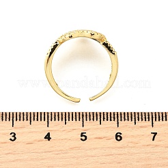 Bagues de manchette en laiton micro pavé de zircone cubique pour femmes&nbsp;RJEW-F184-03G