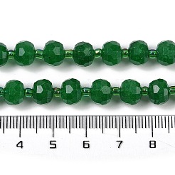 Gefärbt natürlichen weißen Jade Perlen Stränge&nbsp;G-H057-A20-04