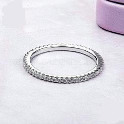 Bagues en argent sterling plaquées rhodium anti-ternissement pour 925 doigt&nbsp;RJEW-FF0008-008P-18mm