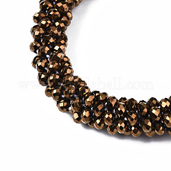 Bling geschliffenes geflochtenes Stretcharmband aus Glasperlen&nbsp;BJEW-S144-003D-15