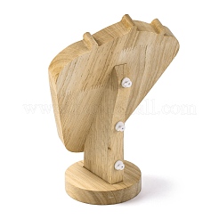 Büstenförmiger Präsentationsständer für Schmuck und Halsketten aus Mikrofaser und Holz&nbsp;NDIS-H042-03C