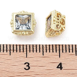 Micro in ottone con perle singole di zirconi azzurri&nbsp;KK-C051-31G