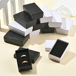 12 Stück Schmuckverpackungsboxen aus muschelförmigem Papier in 2 Farben mit schwarzem Schaumstoffeinsatz&nbsp;CON-FS0001-28B