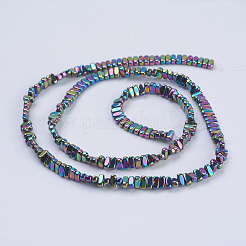 Chapelets de perles en hématite synthétique sans magnétiques&nbsp;G-J382-2x4x2mm-A