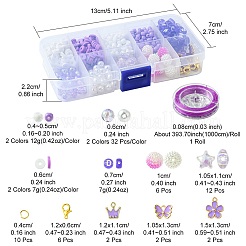 DIY-Schmucksets für Armbänder aus runden Acryl- und Glasperlen&nbsp;DIY-FS0006-29C