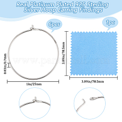 3 Paar rhodinierte Creolen aus Sterlingsilber&nbsp;STER-BBC0006-48B-P