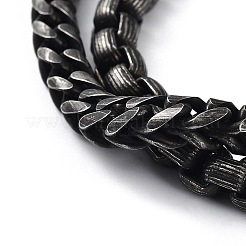 Doppellagige Gliederarmbänder aus 304 Edelstahl für Herren&nbsp;BJEW-D031-24B