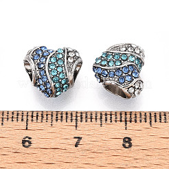 Legierung Rhinestone European Beads&nbsp;FIND-N009-12P