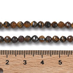 Natürlichen Tigerauge Perlen Stränge&nbsp;G-L651-C14-4mm