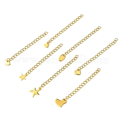 7 Stück 7 Stile 304 Edelstahl Kettenverlängerung&nbsp;STAS-FS0001-49G