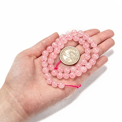 Chapelets de perles en quartz rose naturel&nbsp;X-G-L104-8mm-01