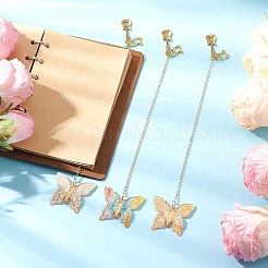 3 marque-page papillon en acrylique et alliage&nbsp;AJEW-JK00381