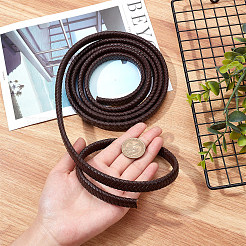 Cordon cuir tressé plat&nbsp;WL-WH0003-09A