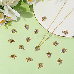 16pcs pendentifs en laiton micro pavé de zircone cubique&nbsp;KK-BBC0018-67
