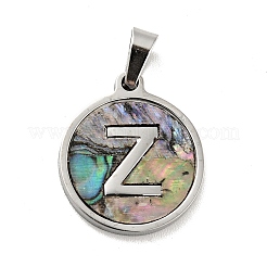 Pendentifs en acier inoxydable 304 avec coquillages paua&nbsp;STAS-G268-02Z-P